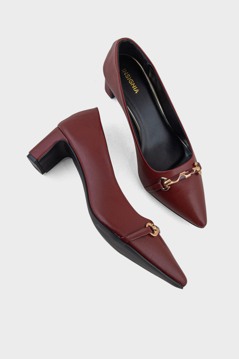 Shop Formal Court Shoes IF5071-Maroon | Stylish Fit