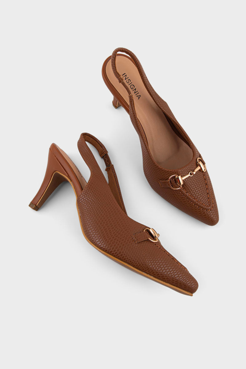 Shop Formal Sling Back IF4058-Brown | Stylish Shoes