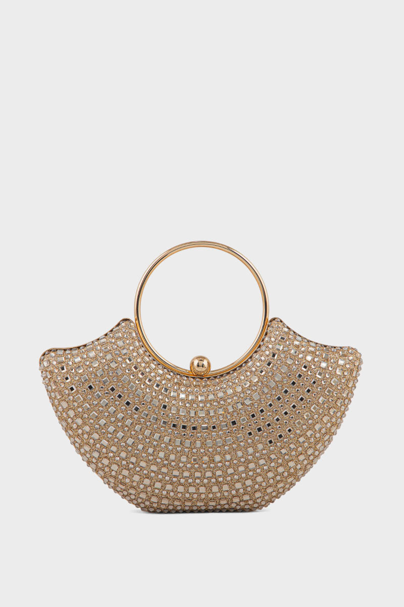 Party Wear Clutch BK4114-Golden