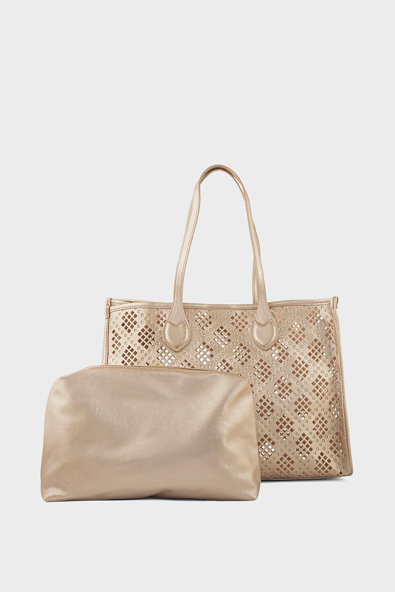 Tote Hand Bags BS2190-Light Gold