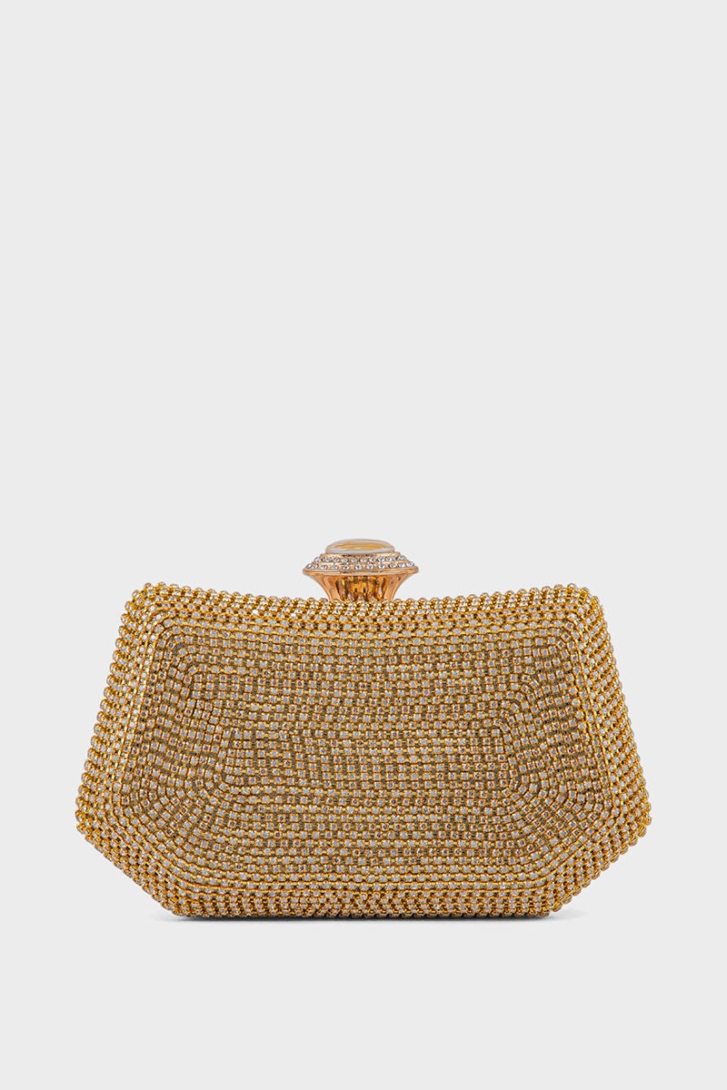 Party Wear Clutch BK4111-Golden