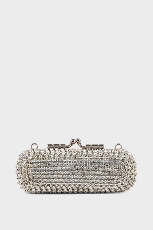 Party Wear Clutch BK4108-Silver