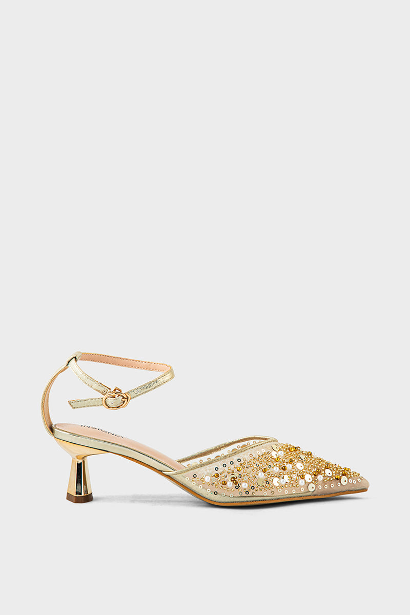 Party Wear Sling Back IP4021-Gold