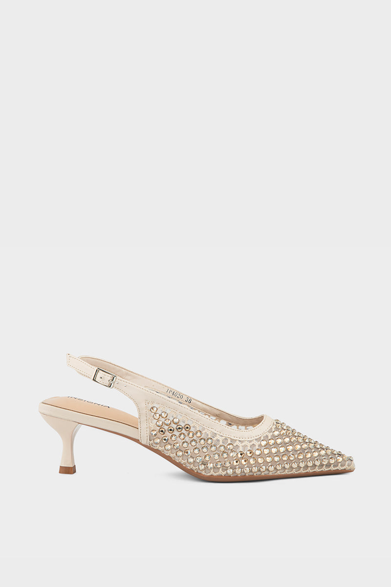 Party Wear Sling Back IP4020-Ivory