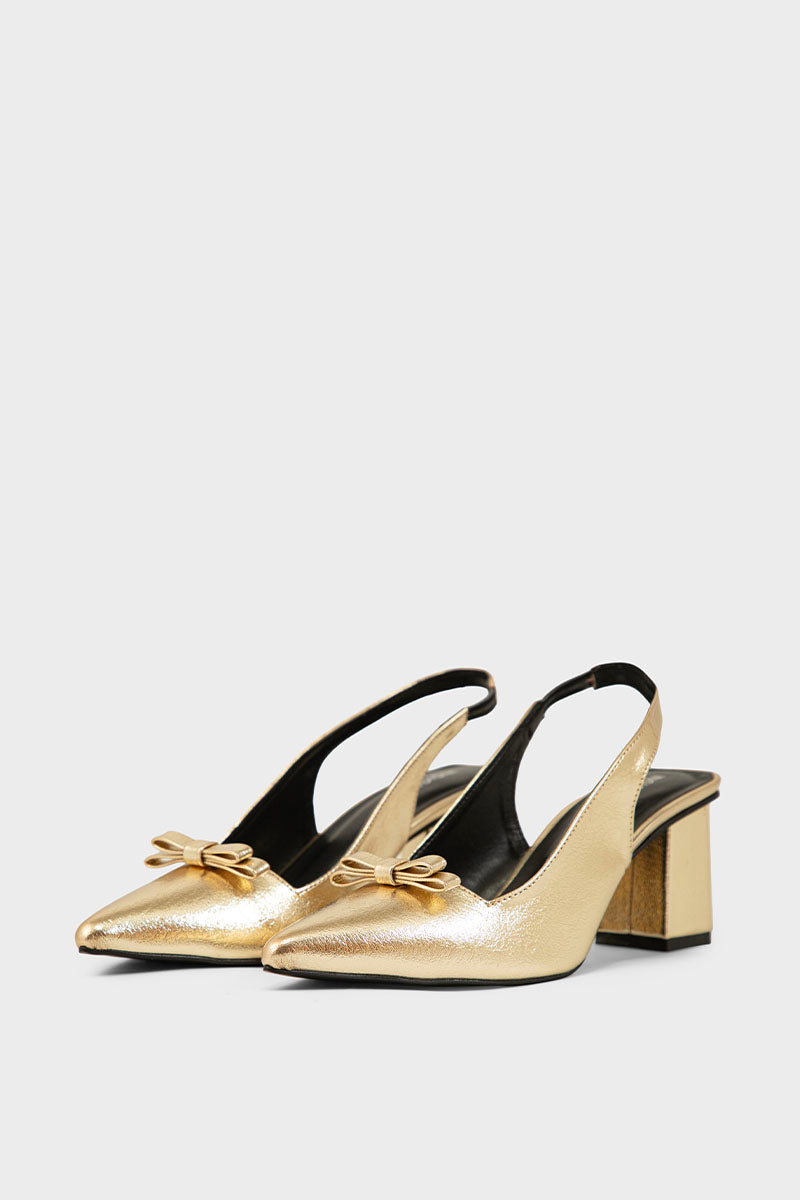 Party Wear Sling Back IP4034-Gold