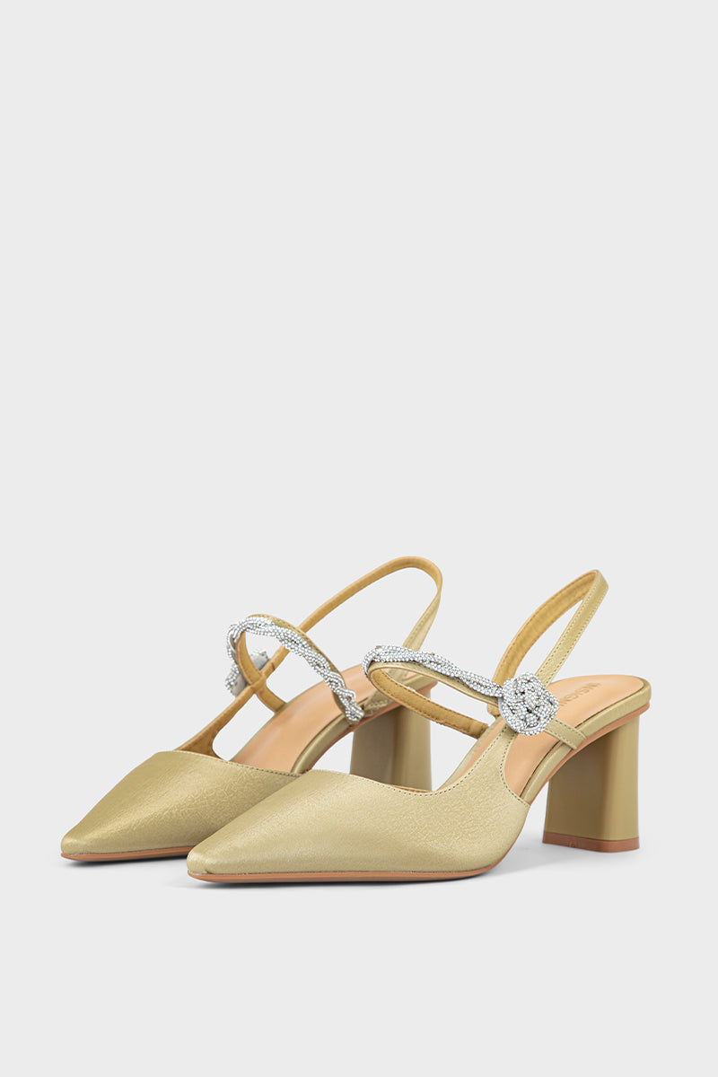 Party Wear Sling Back IP4025-Gold
