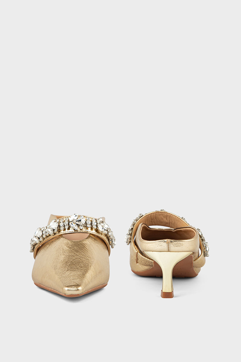 Party Wear Mule IP8511-Gold