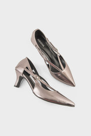 Party Wear Court Shoes IP5028-Pewter