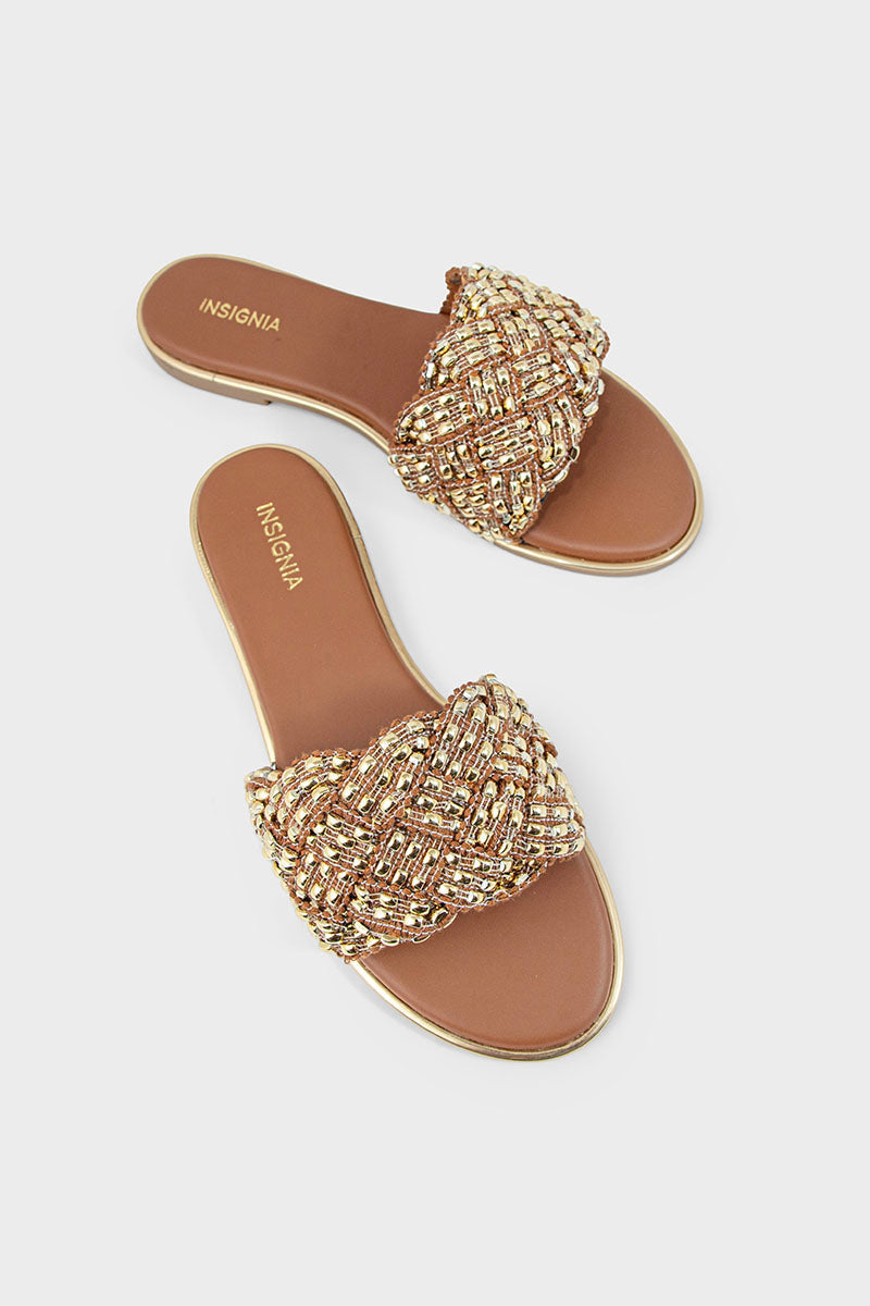 Party Wear Slip On IF0193-Brown