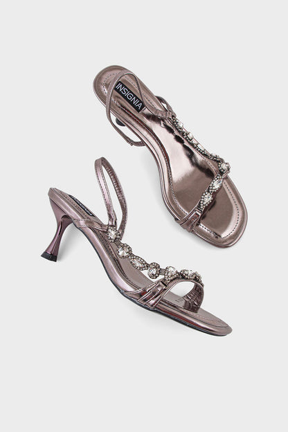 Party Wear Sandal IP2054-Pewter