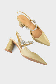 Party Wear Sling Back IP4025-Gold