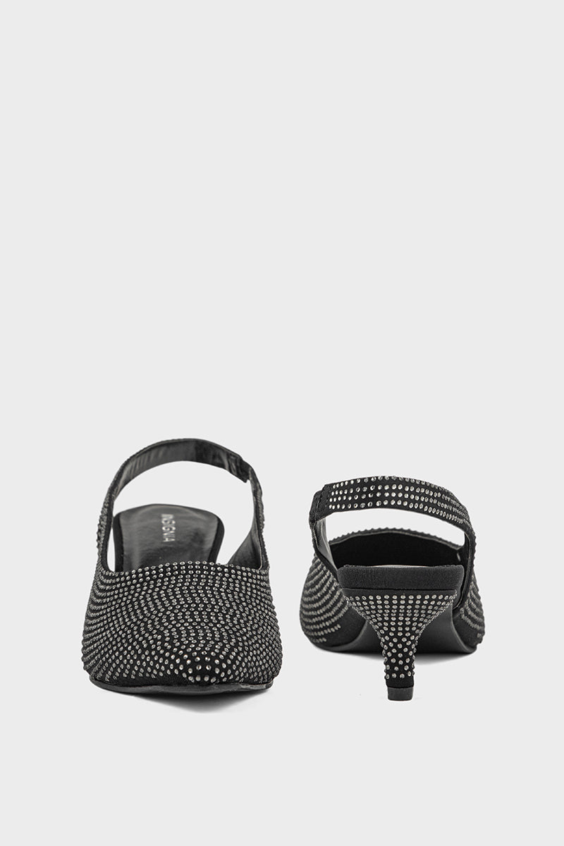Comfortable  Party Wear Sling Back IP4030-Black 