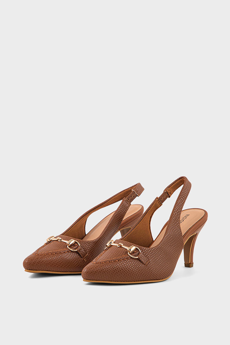 Best Formal Sling Back IF4058-Brown | Stylish Shoes