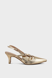 Buy Gold Sling Back IP4033 | Stylish Party Shoes