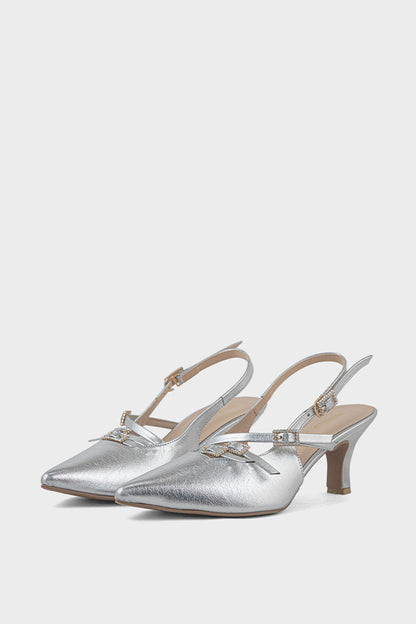 Buy Party Wear Sling Back IP4033-Silver Online
