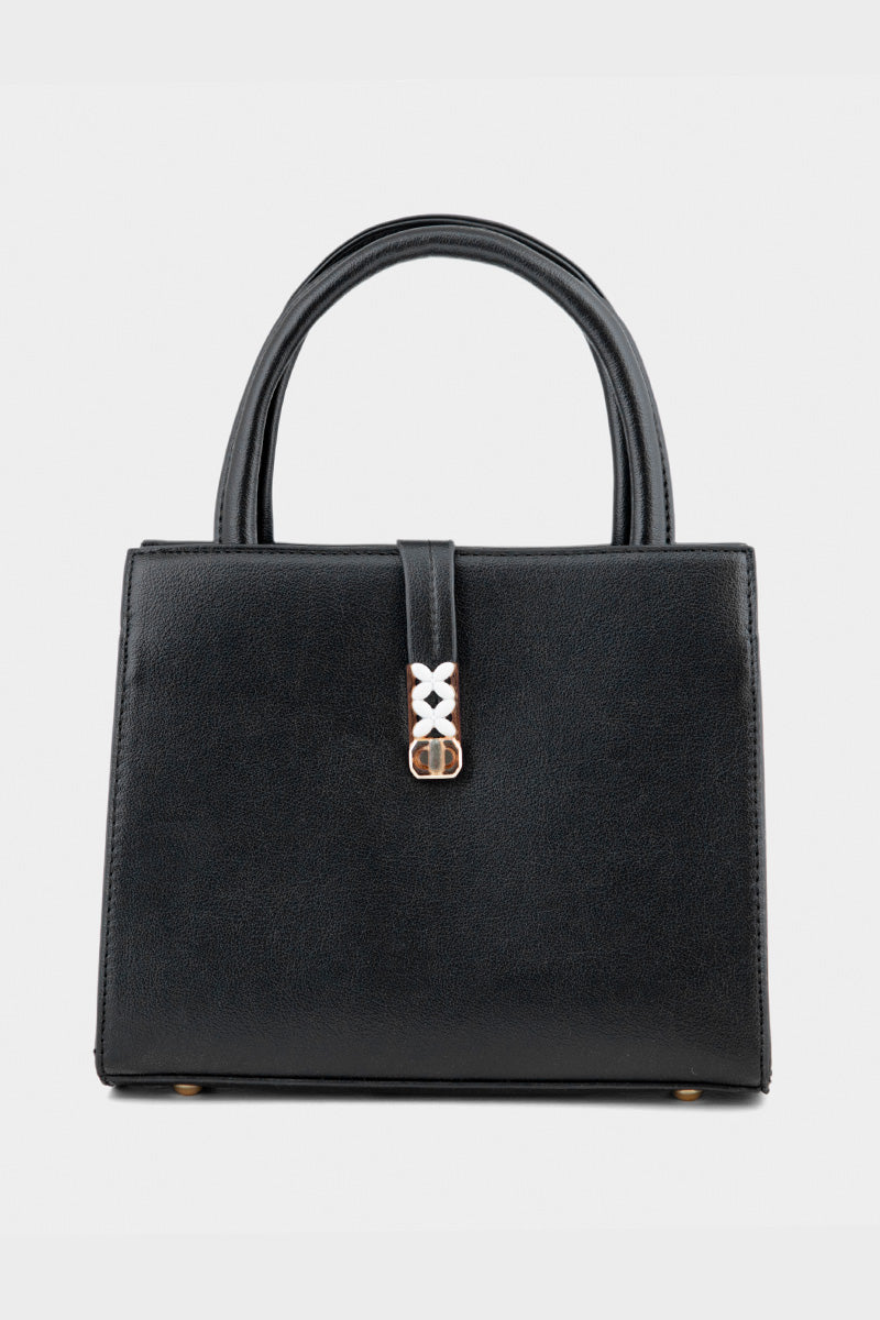 Black Top Handle Hand Bags BH0091