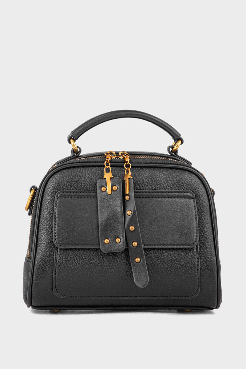 Black Top Handle Handbag