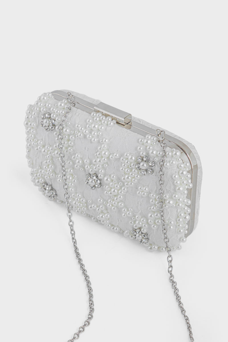 Buy Party Wear Clutch BK4104-Ivory | Women UAE