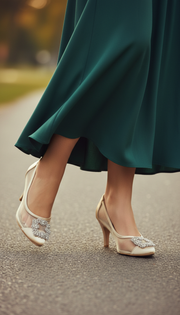 Buy Party Wear Court Shoes IP5024-Gold Online