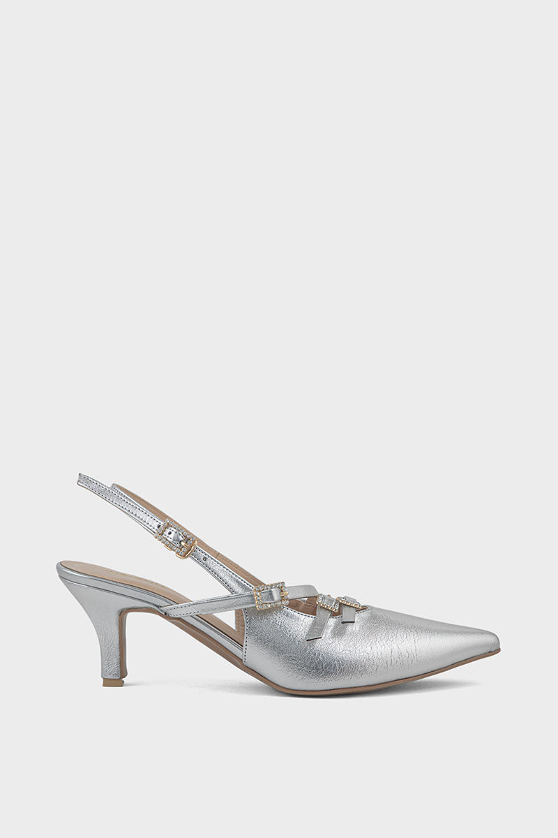 Buy Party Wear Sling Back IP4033-Silver Online
