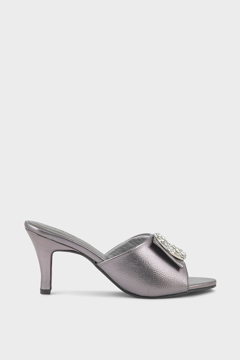 Best Party Wear Slip On IP0081 Pewter Stylish Shoes