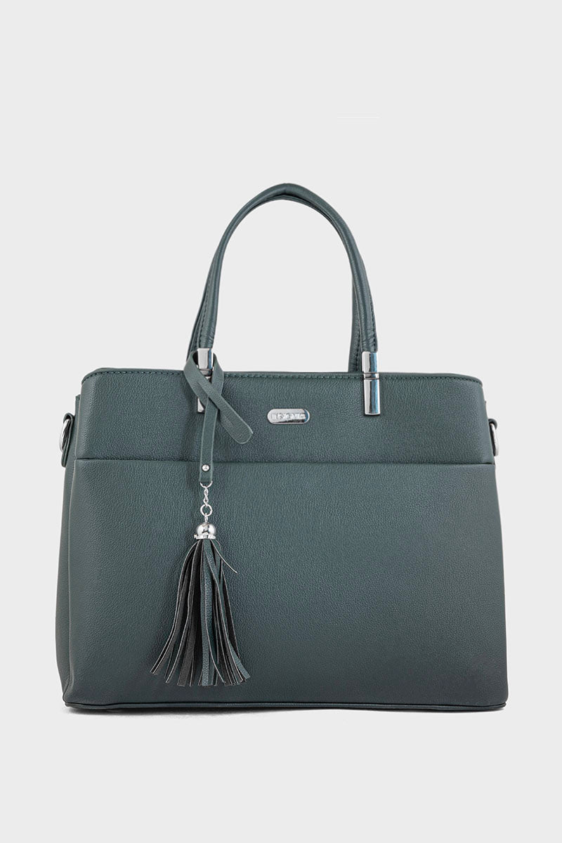 Dark Green Top Handle Hand Bags BH0107