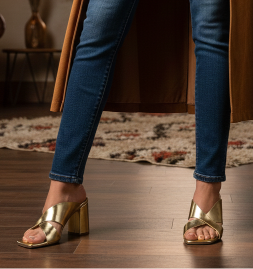 Party Wear Slip On IP0088-Gold