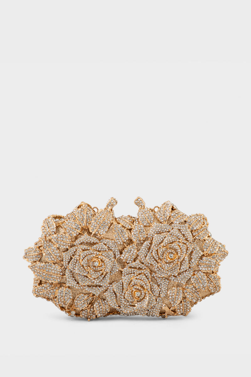 Golden Party Wear Clutch BK4093