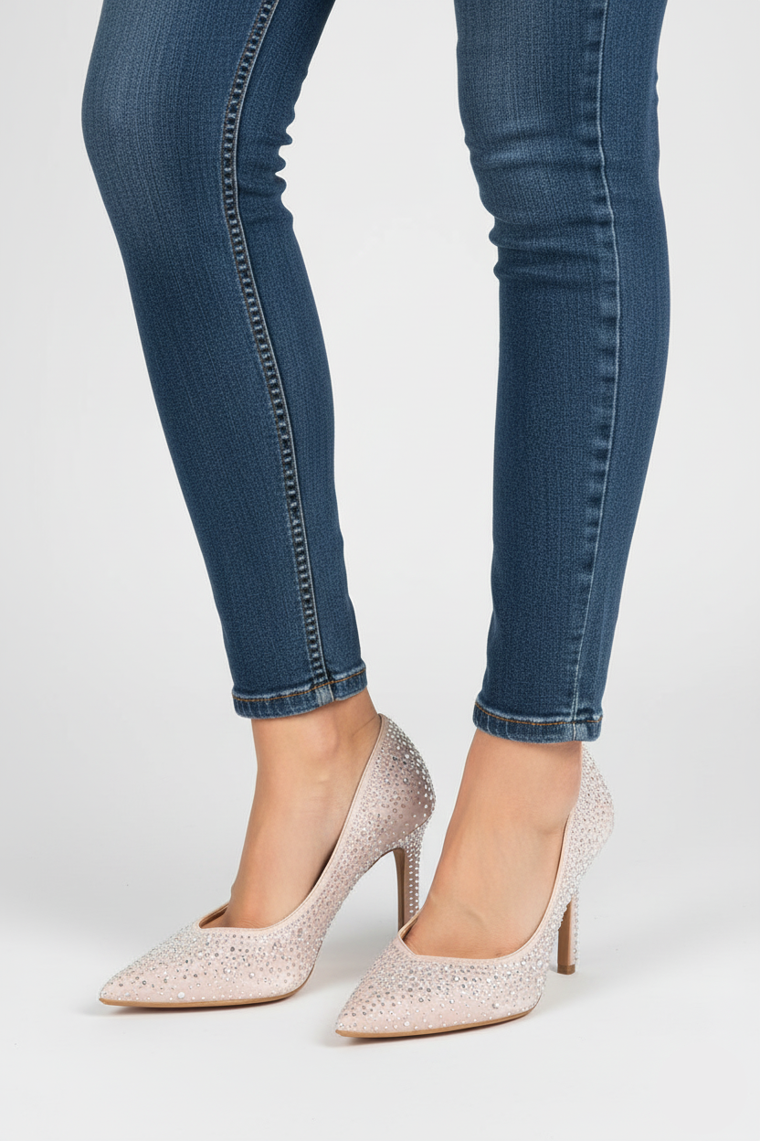 Party Wear Court Shoes IP5021-Beige
