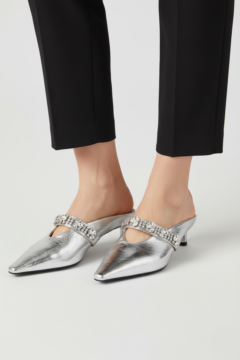 Party Wear Mule IP8511-Silver