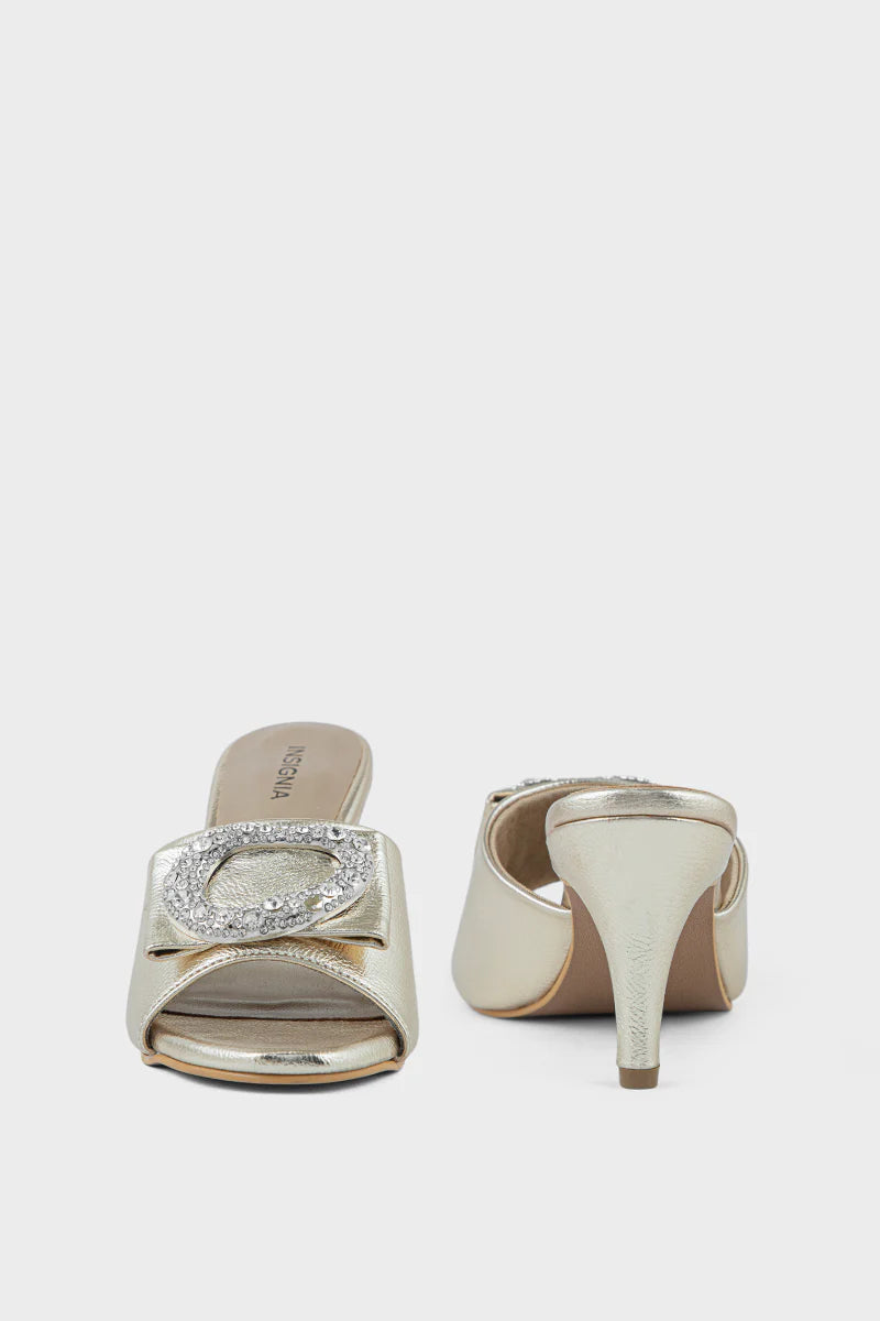 Buy Gold Party Wear Slip On IP0081 | Stylish Shoes
