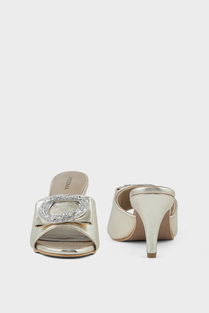 Buy Gold Party Wear Slip On IP0081 | Stylish Shoes