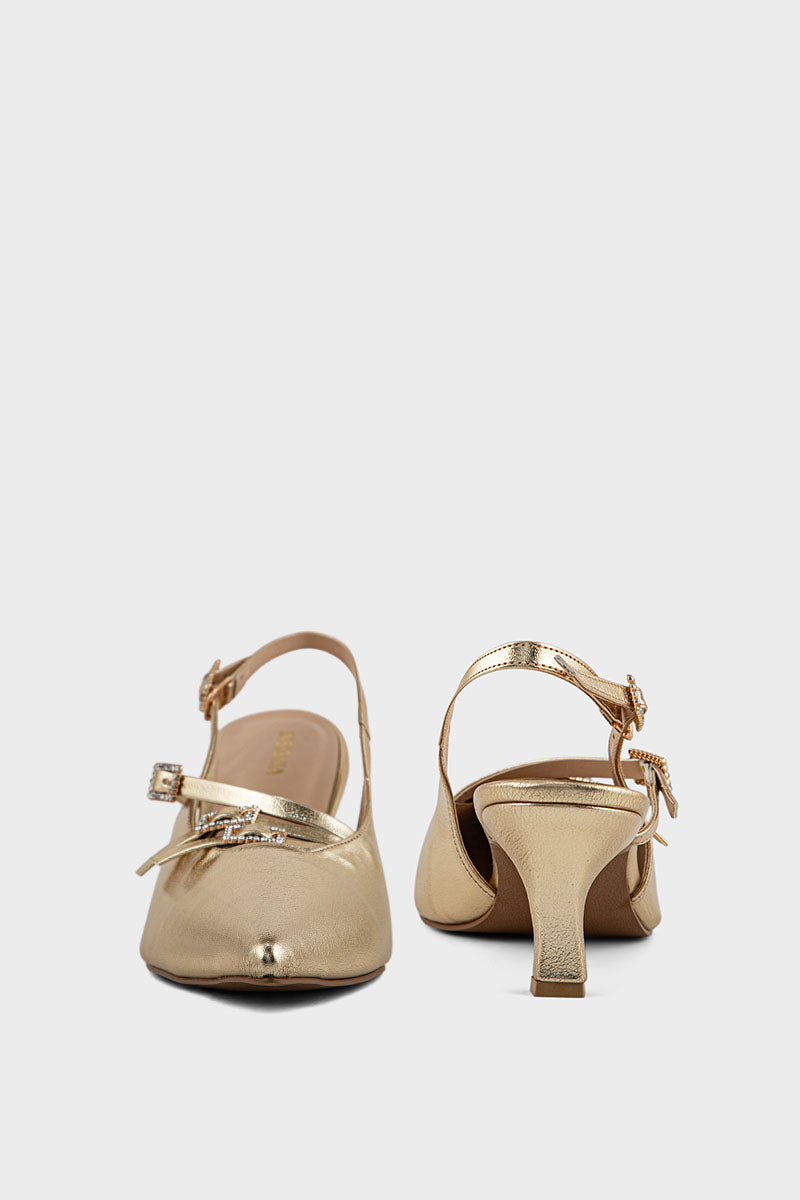 Order Gold Sling Back IP4033 | Stylish Party Shoes