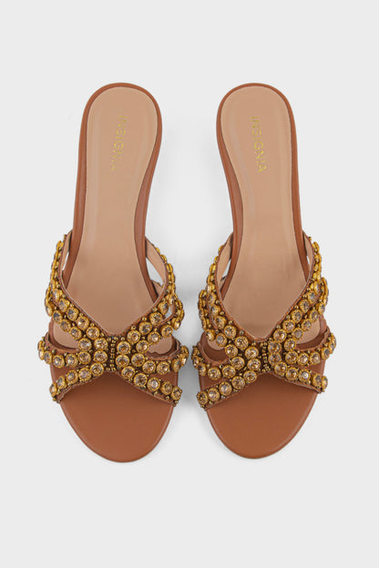 Party Wear Slip On IP0114-Brown