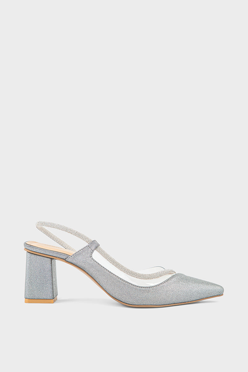 Party Wear Sling Back IP4032-Pewter