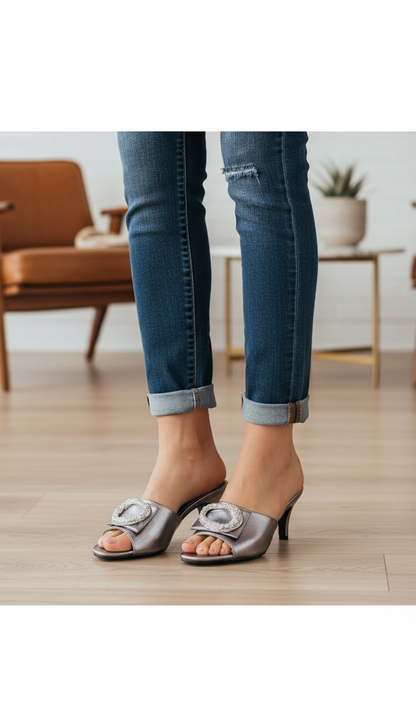  Party Wear Slip On IP0081 Pewter Stylish Shoes