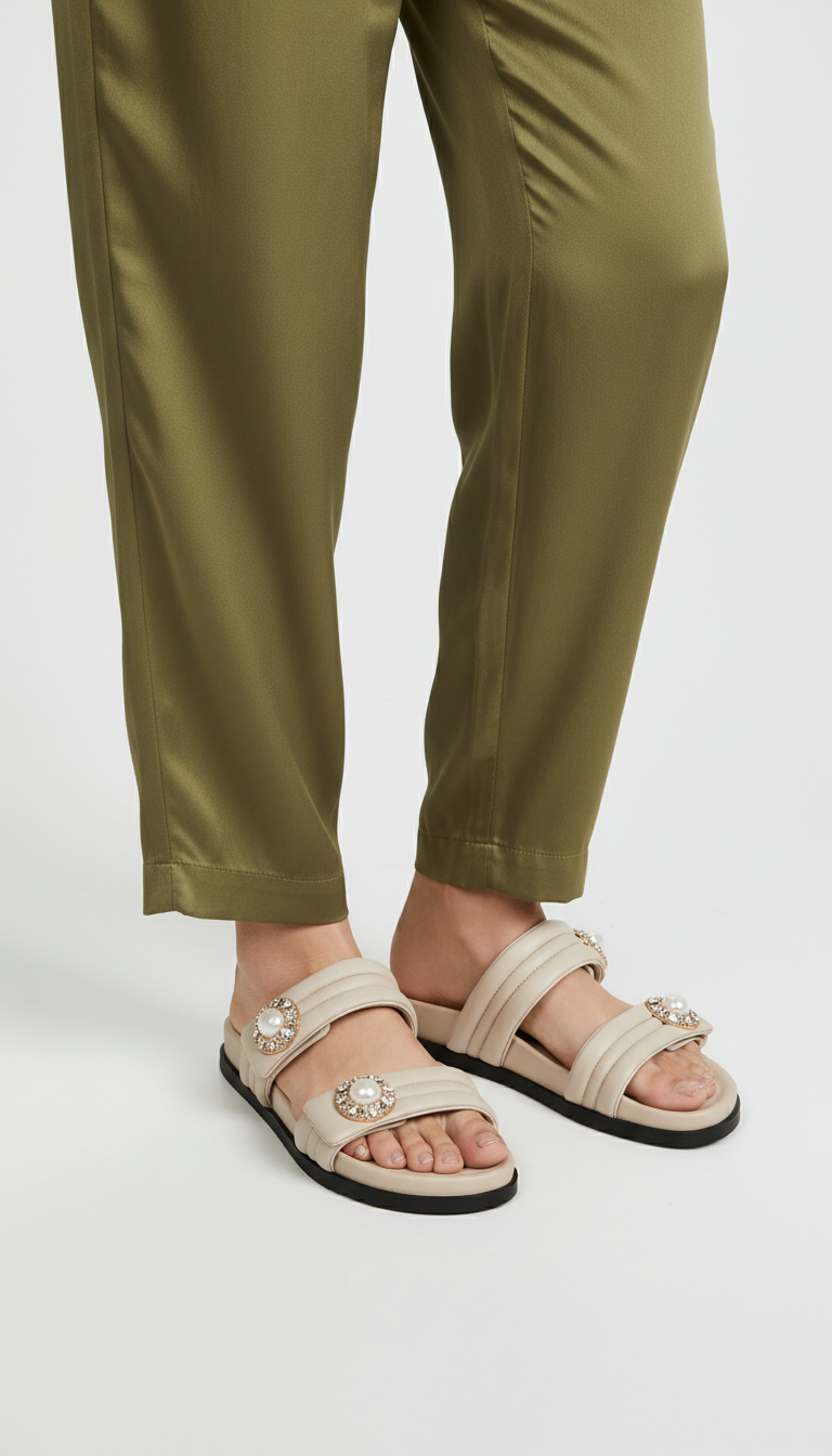 Shop Comfort Slip On IK0106-Beige | Premium Women Shoes UAE