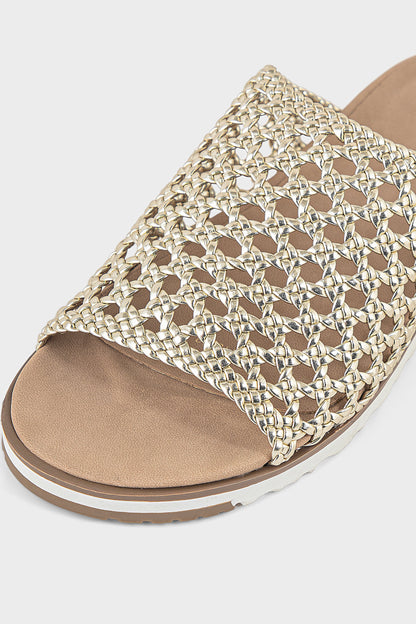 Shop Comfort Slip On IK0115-Gold | Premium Women Shoes UAE.