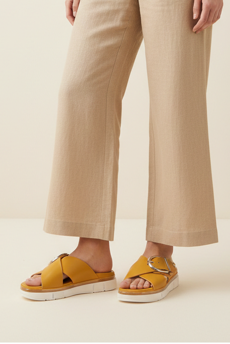 Comfort Slip On IK0120-Mustard | Premium Women Shoes UAE.