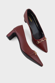 Shop Formal Court Shoes IF5071-Maroon | Stylish Fit