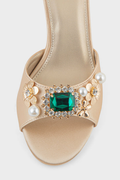 Shop Formal Slip On IF0204-Gold | Premium Women Shoes UAE.