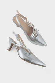 Buy Party Wear Sling Back IP4033-Silver Online