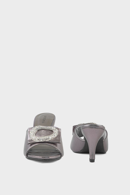 Best Party Wear Slip On IP0081 Pewter Stylish Shoes