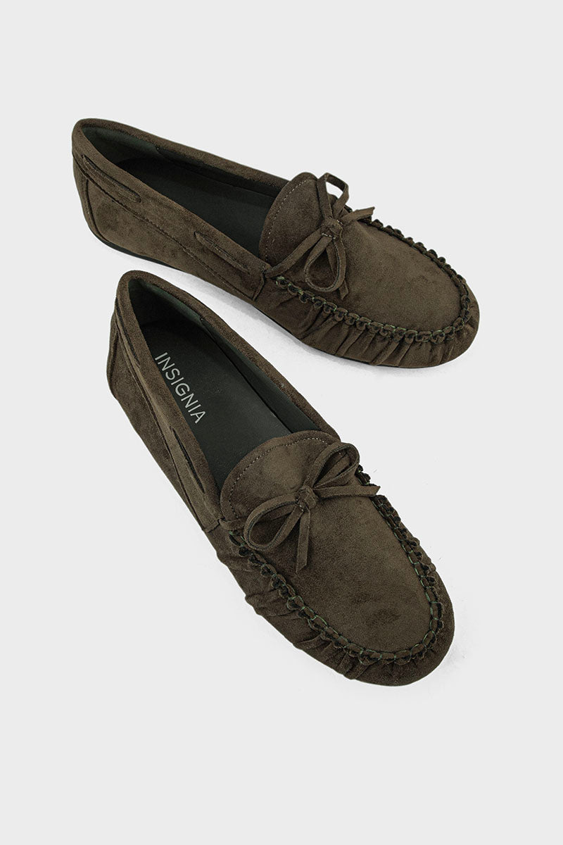 Bulk Comfort Moccasin IK7025 Olive Stylish Shoes