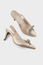 Buy Party Wear Sling Back IP4031-Gold Online