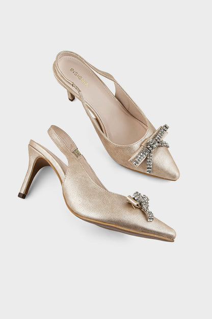 Buy Party Wear Sling Back IP4031-Gold Online