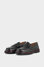 black formal loafers